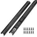 LONTAN 1 Pair Black Side Mount Drawer Slides 22 Inch Heavy Duty Rails - color: Black, size: 22 Inch - Drawer Slide