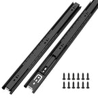 LONTAN 1 Pair Black Side Mount Drawer Slides 22 Inch Heavy Duty Rails - color: Black, size: 22 Inch - Drawer Slide