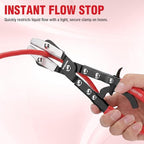 WORKPRO 3-Piece Ratcheting Hose Pinch Off Pliers Set, 8", 10", 12" Pliers - color: Red