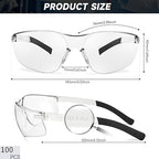 Salfboy Clear Safety Glasses Bulk，ANSI Z87.1 Scratch Resistant Eyewear - color: Colorful