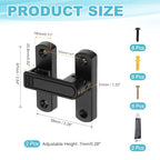 uxcell 2Pcs Barn Door Lock, Zinc Alloy 90/180 Degree Flip Gate Latches, Adjustable Security Sliding Door Latch Lock with Screws for Cabinet, Bathroom, Window, Garden, Black with Sticker - color: Black
