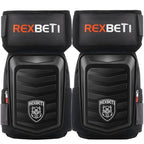 REXBETI Knee Pads for Men, Anti-slip Construction Gel Knee Pads for Work - color: Black&Black
