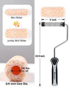 ROLLINGDOG 4 Inch Mini Roller, 4 Inch Jumbo Microfiber Paint Roller Covers - color: microfiber roller 4 Inch