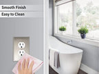 Henne Bery Soft Modern Decorative Wall Plate Switch Plate Outlet Cover (Single Duplex 2PK, Satin Nickel) - style: Single Duplex 2PK