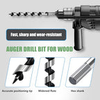 1-1/4" x 9" Auger Drill Bit for Wood,32x230mm Hex Shank Ship Auger Bit - size: 1-1/4 in x 9 in
