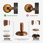 PANALI Magnetic Door Stopper, Windproof Door Stop, 1 Pack - color: Brown Bronze