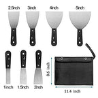 7 PCS Putty Knife with Storage Bag Paint Scraper Drywall Spackle Tools