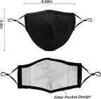 Washable Reusable Cloth Face Masks for Women Men 10 Pack - color: Black