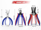 3-Piece Electrician's Pliers Set Professional Wire Stripping Tool - color: Flush Cutter+needle Nose+wire Stripper