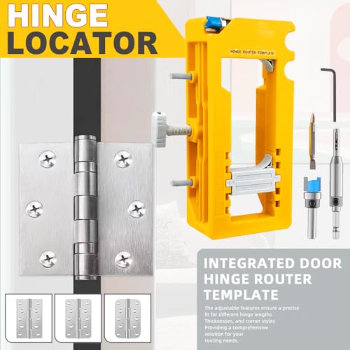 Door Hinge Jig with Door Lock Installation Kit,Door Hinge Mortiser Template - size: C