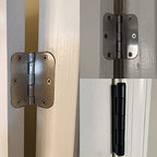 TDCHINGES Rounded Door Hinges Brushed Nickel 3.5 Inch 5/8" Radius 24 Pack - color: Satin Nickel-Rounded, size: 24 Pack