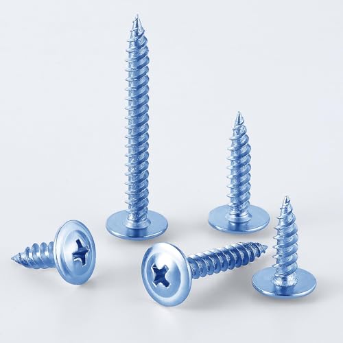 Wensilon（400 pcs）#6×3/4" Phillips Truss Head Wood Screws Galvanizing Quick Metal Self Tapping. - color: Silver, size: #6×3/4"