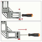 HOIGON 2 Pack Double Handle Corner Clamp, 90 Degree Right Angle Corner Clamp with Adjustable Swing Jaw Aluminum Alloy for Woodworking, Welding, Framing - size: 2 PCS
