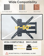 FORGING MOUNT Corner TV Wall Mount Full Motion TV Mount for 17-50 inch TVs - size: Fits 17-50'' TVs