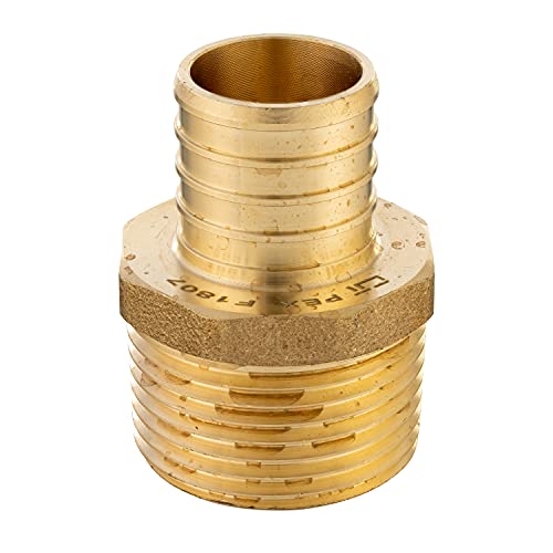 10-PACK EFIELD Pex Crimp Fitting,3/4" x 3/4"NPT Male Adapter(PEX1807021-10) - size: P10, style: 3/4 x 3/4