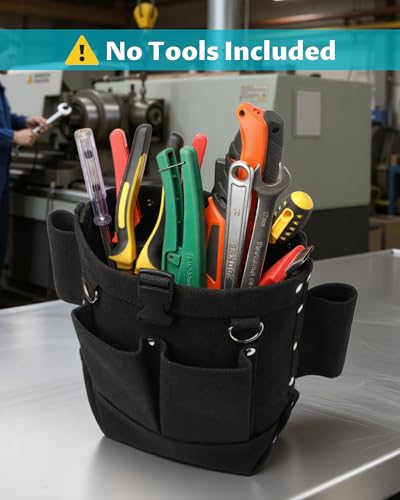 Lichamp Bull Pin and Spud Wrench Holder, Construction Tool Belt Pouches Bolt Bag for Iron Work - size: Large