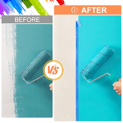 KICNIC Painter Tape Blue Masking Tape, 0.7 in x 60 yd, 1 Roll, Removable - color: Blue, size: 1 Roll