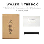 Ravinte Matte Black Square & Solid Cabinet Handles,3-3/4 Inch,15 Pack - size: 3-3/4 Inch Hole Center
