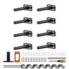 8pcs Wall Shelf Brackets Heavy Duty Floating Shelf Bracket Hidden,Invisible Black Shelving Brackets Decorative Floating Shelf Hardware Heavy Duty,Metal Shelf Support Bracket(4"-8pcs) - size: 4 inch-8pcs