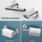 FORIOUS Toilet Paper Holder and Towel Ring Set, Bathroom Accessories Set - color: Chrome
