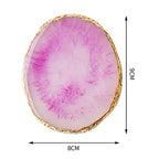 2 Pcs Resin Nail Art Palette, Round Mixing Board, Blue White - color: Purple, White