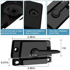 Window Sash Lock Black Security Sliding Window Locks & Sash Locks ZUONAI 2 Pack Cam Sash Locks for Double Hung Window Latch Lock Security Vinyl Window Sash Lock and Keeper Replacement Parts & Hardware - color: Black