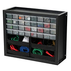 IRIS USA 32-Drawer Organizer with 4 Bins and Dividers, Garage Tool, Black - color: Black, size: 32 Drawer + 4 Bin