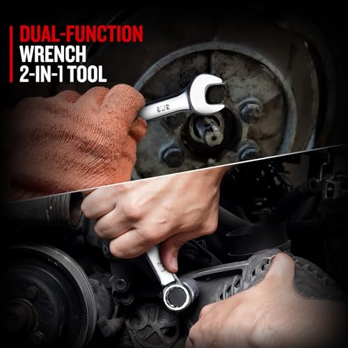 zhax 5/16" SAE Metric Combination Wrench, 12 Point Box End, 15 Degree Offset Design, Mirror Polish Finish, Forged CR-V Steel, Hand Tools for Mechanics, Ideal for Auto and Home Repair - size: 5/16"