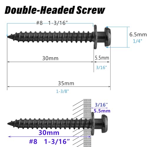 50Pcs Drywall Balck 4-in-1 Bear Claw Double Headed Picture Hangers - size: Black Zinc