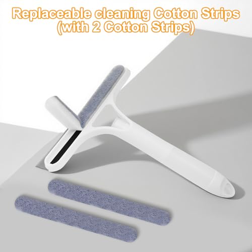 3-in-1 Spray Window Squeegee with Scraper and 2 Cotton Pads, Blue - color: Pro-blue