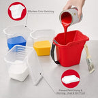 Mister Rui Paint Bucket Kit with Magnetic Holder 27 Pieces Paint Pail Set