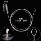 Mygeromon Flexible Drain Brush Extra Long Nylon Cleaner 59 Inches 1 PCS - color: 1 Pcs