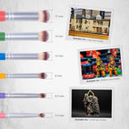 Yoseng Drybrush Set 6 Sizes, Fine Detail Art Paint Brushes - style: 6P Color