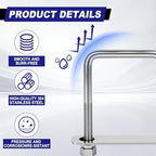 4 Sets M12 Square U Bolts 2 Inch Wide, 1/2" x 2-1/16" W x 4-1/2"L - size: M12 x 2-1/16"W x 4-1/2"L