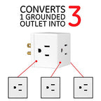 GE Outlet Extender, 3 Outlet Multi Plug Wall Power Splitter - size: 1 Pack