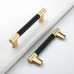 Black & Gold Knurled Cabinet Handles Kitchen Pulls 3.75 Inch 10 Pack - color: Black and Gold, size: 3.75" Hole Center