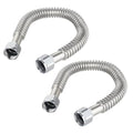 2piece EFIELD Flexible SS Corrugated Hose Connector,1" FIP x18"Length - size: 18"L(1" FIP)