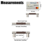Brown & Nickel Knurled Cabinet Handles Kitchen Pulls 3 Inch 10 Pack - color: Brown and Nickel, size: 3" Hole Center