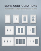 Switch Plates Outlet Covers, 2-Pack Metal Wall Plates, Pure White - color: Pure White, size: 1 Blank 2PK