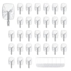 MOVELYST Clear Wall Hooks for Hanging, 30 Hooks+40 Strips, Value Pack (S) - size: Small, style: Clear-30+40