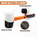 4 Piece Rubber Mallet Set 8/16/24/32 oz Soft Face Hammer - size: 4 Set