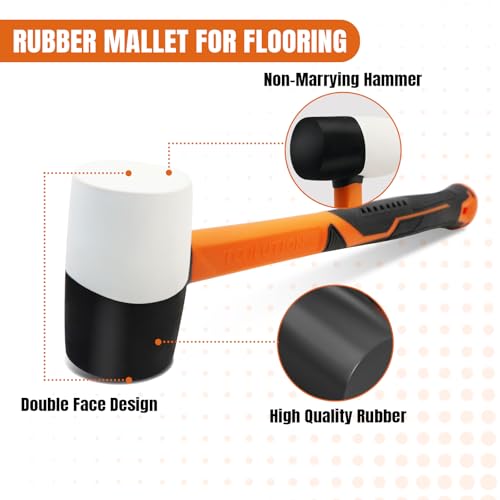 Rubber Mallet Hammer Flooring Mallets 16oz - size: 16 oz