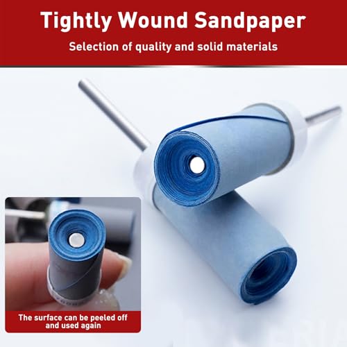 10 Pcs 600 Grit Sanding Drums for Rotary Dremel Tool - size: 600 Grits
