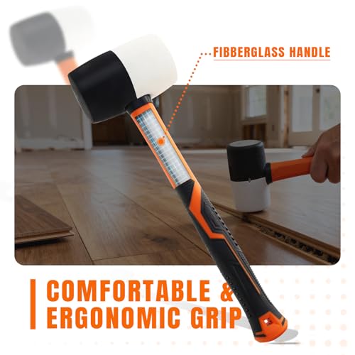 Rubber Mallet Hammer Flooring Mallets 16oz - size: 16 oz