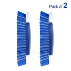 CELOX 2 Pack Multi Purpose Heavy Duty Scrub Brush, Deep Clean Brush for Tile Floors and Walls, Shower Doors, Tubs - color: White Blue-2pack