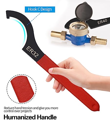 6pcs Coilover Spanner Wrench Set, C-Shape Shock Spanner Hook Wrench Tools - color: 6pcs