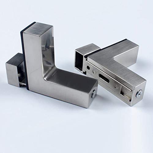 Solid Metal Adjustable Wood/Glass Shelf Bracket Wall Mount, Brushed Nickel, 4 Pcs - size: Brushed Nickel-4pcs