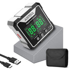 JUSTOOL Mini Digital Angle Gauge Magnetic Angle Finder with Dual Laser - color: Grey