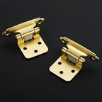30 Pack 15 Pair Gold Cabinet Hinges, 1/2" Overlay Semi-Concealed Hinges - color: Gold, size: 1/2" Overlay