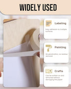 Lichamp Masking Tape 1 inch, 24 Pack General Purpose Beige White Masking Tape, 1 inch x 55 Yards x 24 Rolls (1320 Total Yards) - size: 24 Rolls x 0.94 inch x 55 Yards
